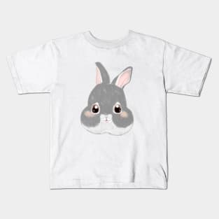 Gray Netherland Dwarf Rabbit | Bunniesmee | Chinesse New Year of Rabbit Kids T-Shirt